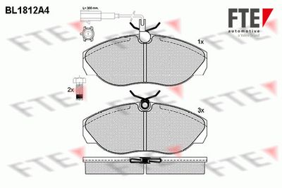 BL1812A4 FTE Комплект тормозных колодок, дисковый тормоз