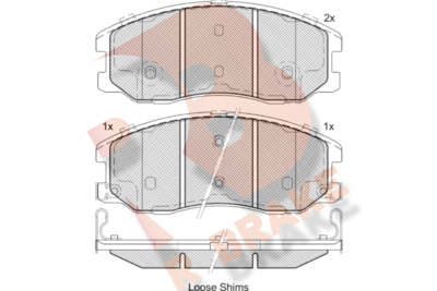 RB1798 R BRAKE Комплект тормозных колодок, дисковый тормоз