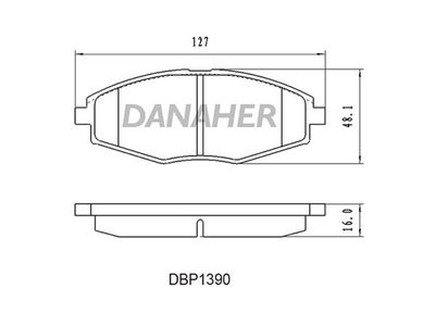 DBP1390 DANAHER Комплект тормозных колодок, дисковый тормоз