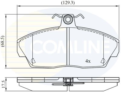 CBP0232 COMLINE Комплект тормозных колодок, дисковый тормоз