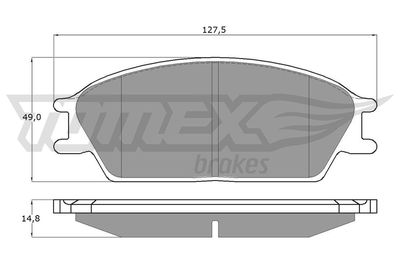 TX1106 TOMEX Brakes Комплект тормозных колодок, дисковый тормоз