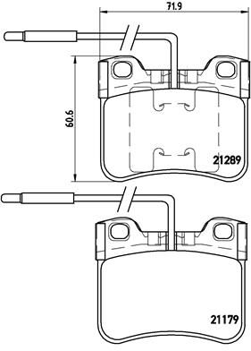 P61034 BREMBO Комплект тормозных колодок, дисковый тормоз