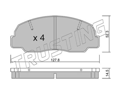 2480 TRUSTING Комплект тормозных колодок, дисковый тормоз