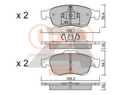 70429010P IAP QUALITY PARTS Комплект тормозных колодок, дисковый тормоз