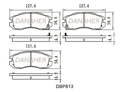 DBP813 DANAHER Комплект тормозных колодок, дисковый тормоз