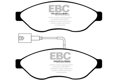 DP19682 EBC Brakes Комплект тормозных колодок, дисковый тормоз