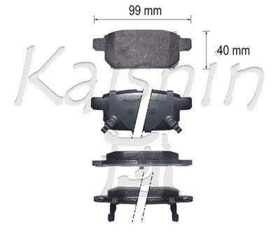 FK10197 KAISHIN Комплект тормозных колодок, дисковый тормоз