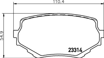 8DB355029591 HELLA Комплект тормозных колодок, дисковый тормоз