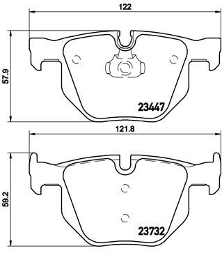 P06056 BREMBO Комплект тормозных колодок, дисковый тормоз