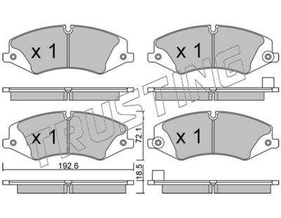 8536 TRUSTING Комплект тормозных колодок, дисковый тормоз