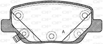 BPA170002 OPEN PARTS Комплект тормозных колодок, дисковый тормоз