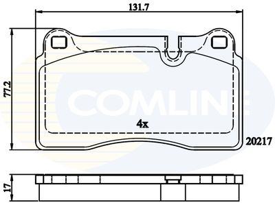 CBP06030 COMLINE Комплект тормозных колодок, дисковый тормоз