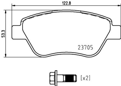 P23169 BREMBO Комплект тормозных колодок, дисковый тормоз