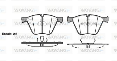 P1519300 WOKING Комплект тормозных колодок, дисковый тормоз