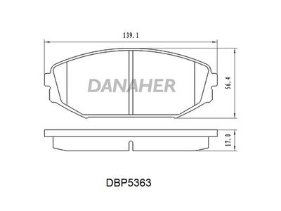 DBP5363 DANAHER Комплект тормозных колодок, дисковый тормоз