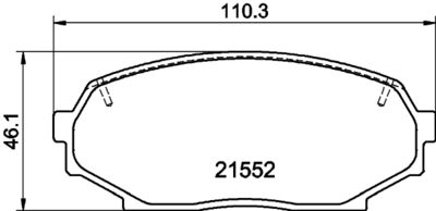 8DB355027051 HELLA PAGID Комплект тормозных колодок, дисковый тормоз