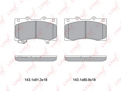 BD5744 LYNXauto Комплект тормозных колодок, дисковый тормоз