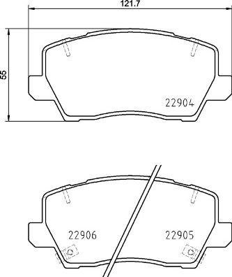 P30114 BREMBO Комплект тормозных колодок, дисковый тормоз