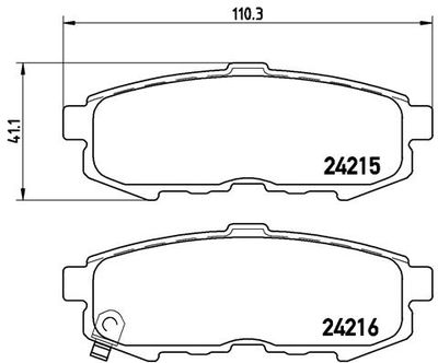 P49042 BREMBO Комплект тормозных колодок, дисковый тормоз