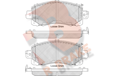 RB2313 R BRAKE Комплект тормозных колодок, дисковый тормоз