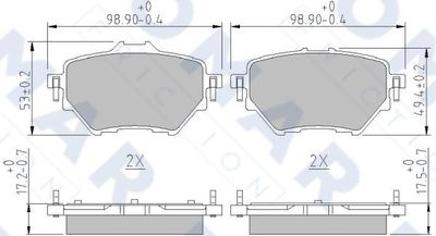 FO261781 FOMAR Friction Комплект тормозных колодок, дисковый тормоз