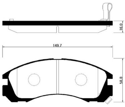 HP0025 HSB GOLD Комплект тормозных колодок, дисковый тормоз