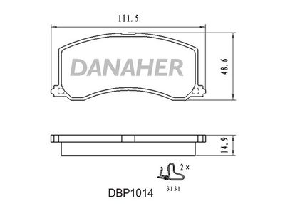 DBP1014 DANAHER Комплект тормозных колодок, дисковый тормоз