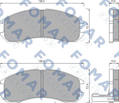 FO445081 FOMAR Friction Комплект тормозных колодок, дисковый тормоз