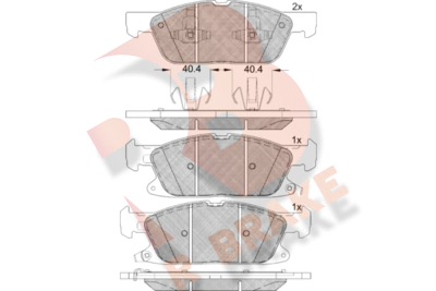 RB2250 R BRAKE Комплект тормозных колодок, дисковый тормоз