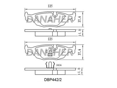 DBP4422 DANAHER Комплект тормозных колодок, дисковый тормоз