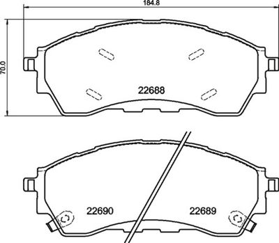 P24225 BREMBO Комплект тормозных колодок, дисковый тормоз