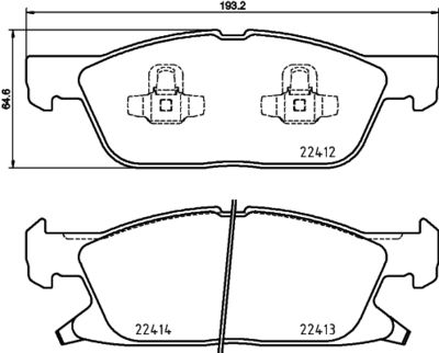 8DB355024981 HELLA PAGID Комплект тормозных колодок, дисковый тормоз