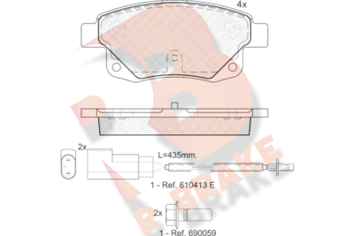 RB1794 R BRAKE Комплект тормозных колодок, дисковый тормоз