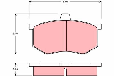 GDB801 TRW Комплект тормозных колодок, дисковый тормоз