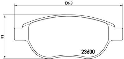 P61068 BREMBO Комплект тормозных колодок, дисковый тормоз