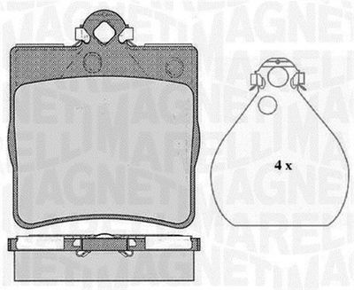 363916060311 MAGNETI MARELLI Комплект тормозных колодок, дисковый тормоз