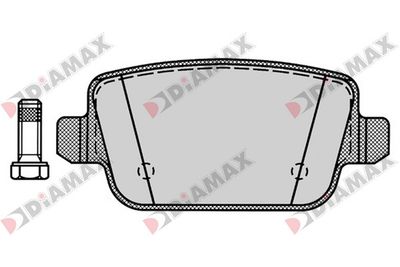 N09395 DIAMAX Комплект тормозных колодок, дисковый тормоз