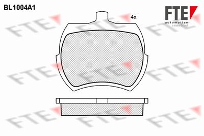 BL1004A1 FTE Комплект тормозных колодок, дисковый тормоз
