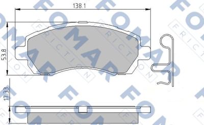 FO936581 FOMAR Friction Комплект тормозных колодок, дисковый тормоз