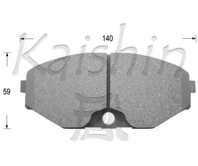 FK1222 KAISHIN Комплект тормозных колодок, дисковый тормоз