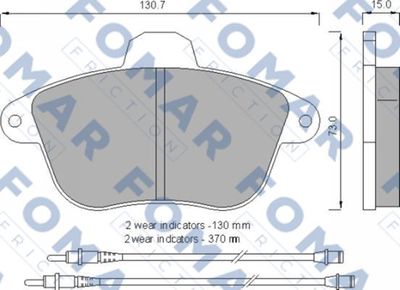 FO557281 FOMAR Friction Комплект тормозных колодок, дисковый тормоз