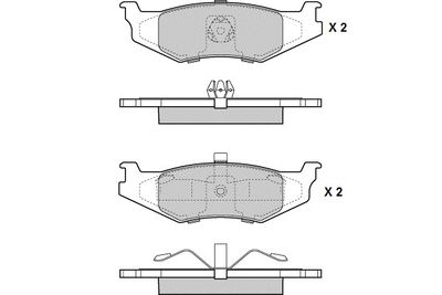 121390 E.T.F. Комплект тормозных колодок, дисковый тормоз