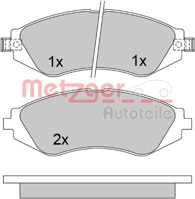 1170391 METZGER Комплект тормозных колодок, дисковый тормоз