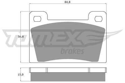 TX1026 TOMEX Brakes Комплект тормозных колодок, дисковый тормоз