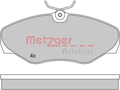 1170110 METZGER Комплект тормозных колодок, дисковый тормоз