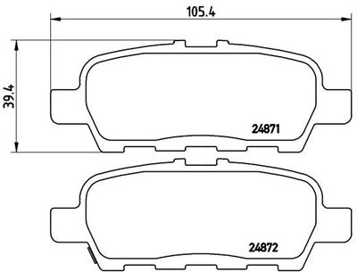 P56068 BREMBO Комплект тормозных колодок, дисковый тормоз