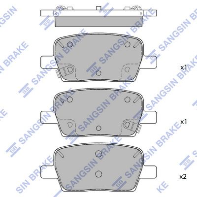 SP4116A Hi-Q Комплект тормозных колодок, дисковый тормоз