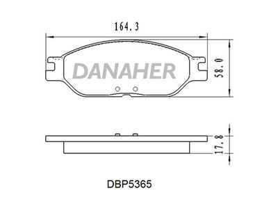 DBP5365 DANAHER Комплект тормозных колодок, дисковый тормоз