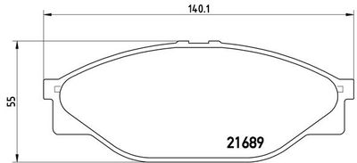 P83023 BREMBO Комплект тормозных колодок, дисковый тормоз