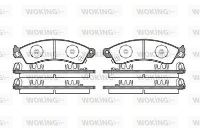 P234302 WOKING Комплект тормозных колодок, дисковый тормоз